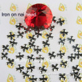 Korean iron on nailhead cross silver